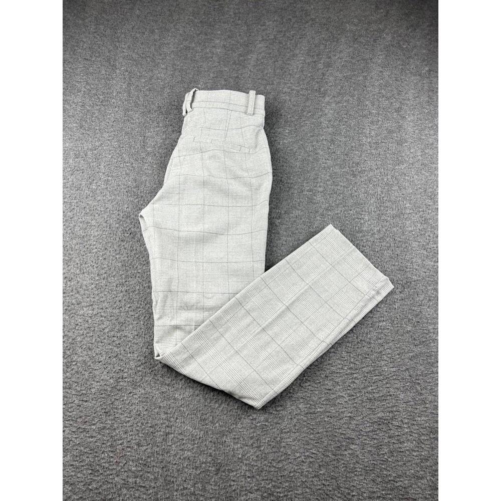 H&M Womens Gray Plaid Trousers Size US‎ 2